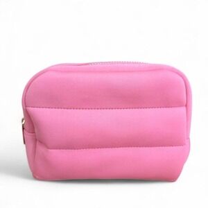 Sephora Quilted Cosmetic Bags Makeup Travel Toiletry Padded Puffer Bag Pink